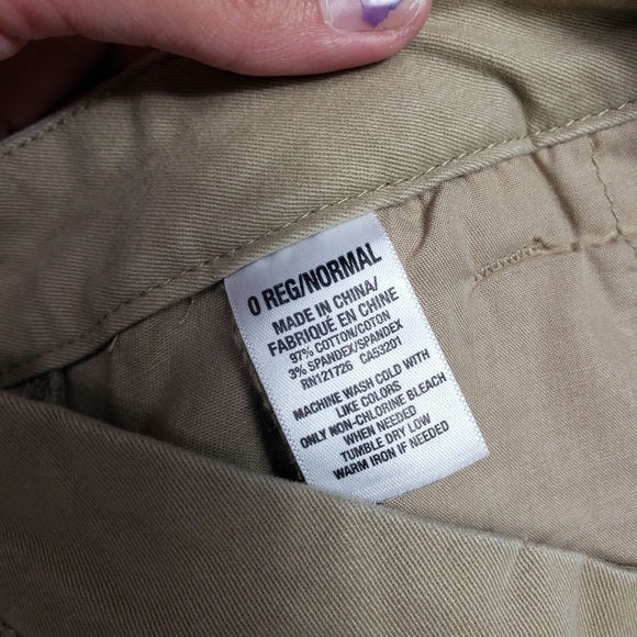 Aeropostale skinny dark tan khakis uniform pants women's size 0 - Picture 7 of 11